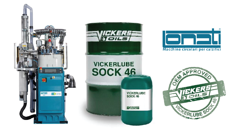 VICKERLUBE SOCK 46 has received the OEM approval for Lonati single cylinder machines